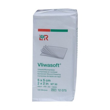 Vliwasoft (Matovlies) gaasjes 4-laags 5x5cm