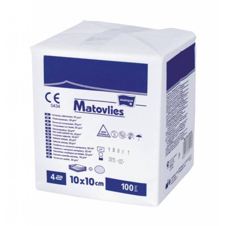 Klinion / Vliwasoft (Matovlies) gaasjes 4 laags 10x10cm