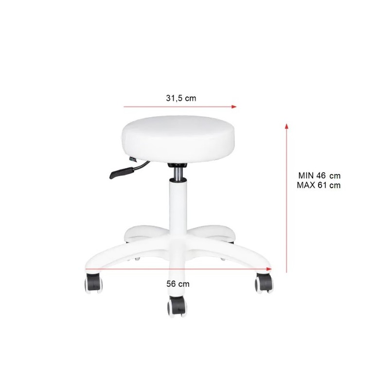 MAZ Tabouret Round Wit