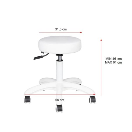 MAZ Tabouret Round Wit