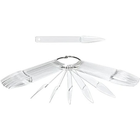 Nailtip Stiletto Colorfan / Color Chart met ring 40st