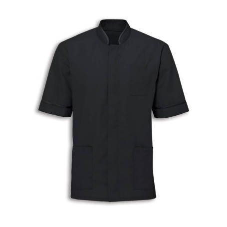 Tuniek Mandarin Collar Men Zwart