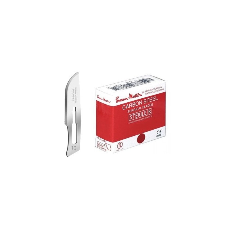 Swann morton nr 10 ROOD steriel 100st