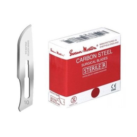 Swann morton nr 10 ROOD steriel 100st