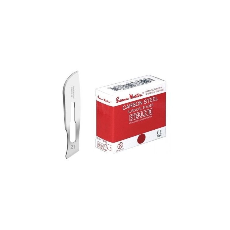 Swann morton nr 21 ROOD steriel 100st