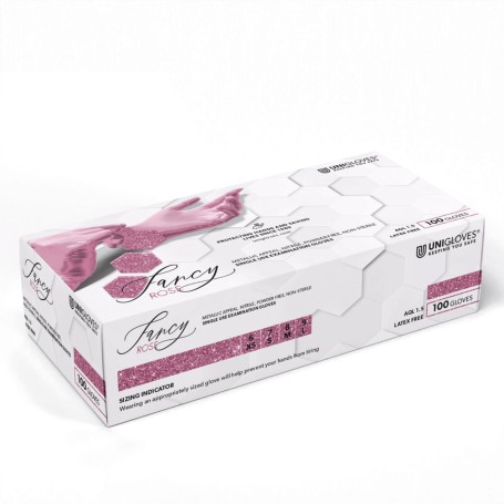 Handschoenen Nitril Fancy roze Unigloves