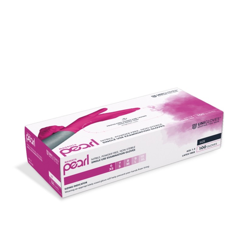 Handschoenen Nitril MAGENTA Unigloves
