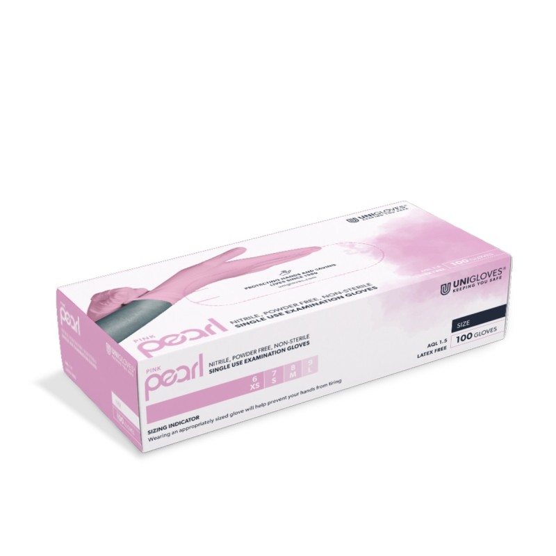 Handschoenen Nitril ROZE Unigloves