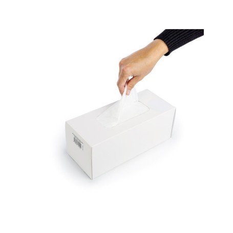 Plastic schorten 100 stuks wit 80x125 cm in dispenser doos