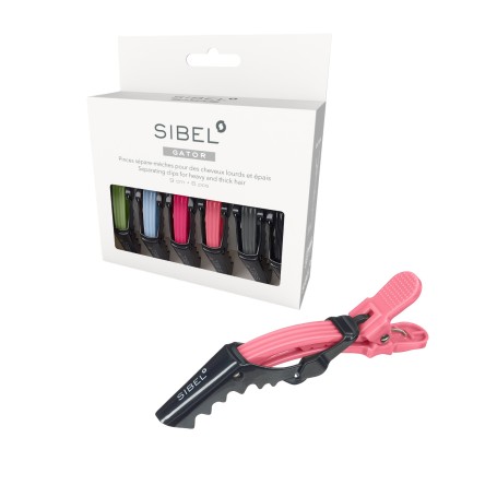 SIBEL GATOR CLIPS 9CM ASS.COL.6ST