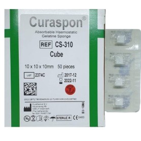 CuraSpon Bloedstelpende sponsjes (10x10x10mm) 50st