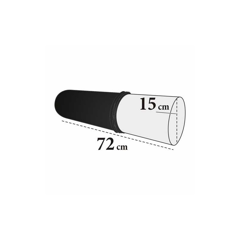 Medixwell Knierolhoes rond badstof "Maxi" ZWART