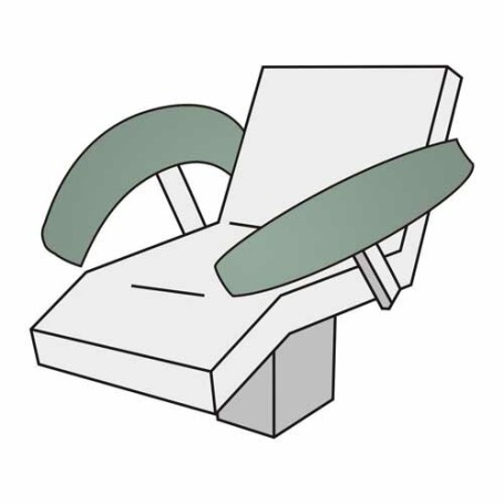 Medixwell Armleuning Hoes badstof "Maxi" GRIJS