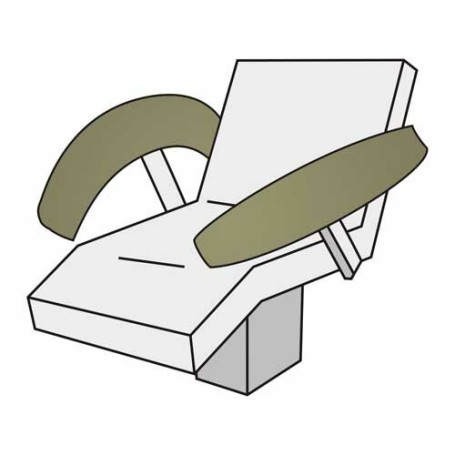 Medixwell Armleuning Hoes badstof "Maxi" ZAND