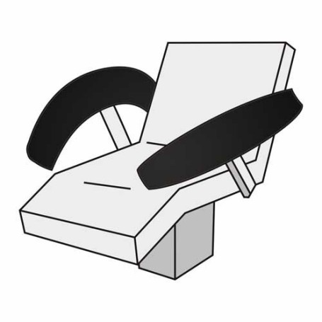 Medixwell Armleuning Hoes badstof "Maxi" ZWART