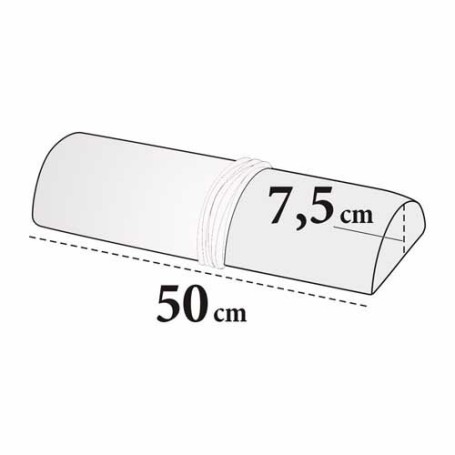 Medixwell Knierol Hoes Halfrond badstof "Standaard" WIT