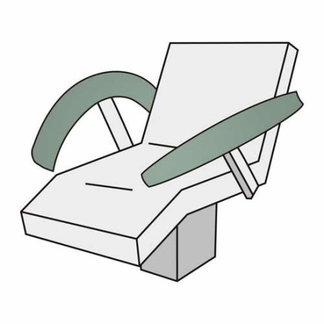 Medixwell Armleuning Hoes badstof "Standaard" GRIJS