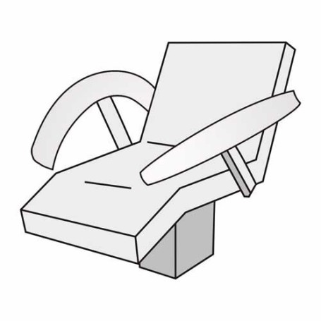 Medixwell Armleuning Hoes badstof "Standaard" WIT