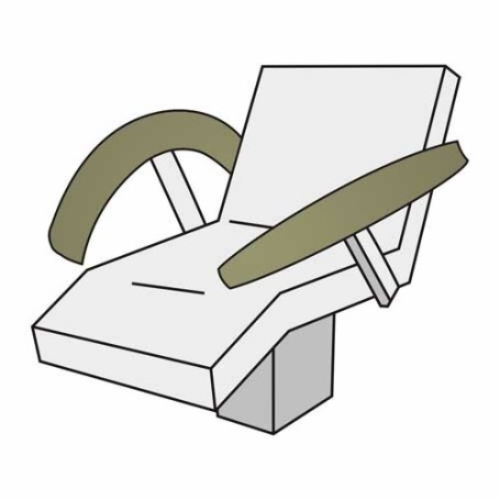 Medixwell Armleuning Hoes badstof "Standaard" ZAND