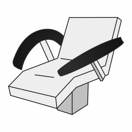 Medixwell Armleuning Hoes badstof "Standaard" ZWART