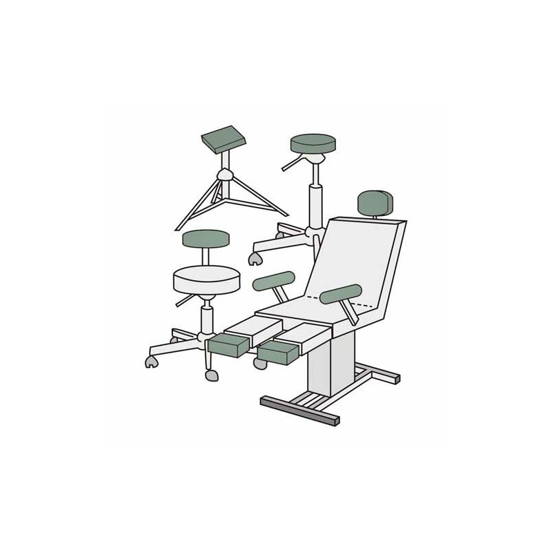 Medixwell Tabouret Hoes badstof "Mini" GRIJS