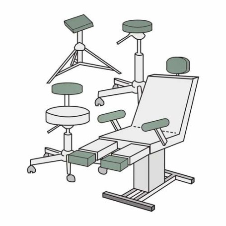 Medixwell Tabouret Hoes badstof "Mini" GRIJS