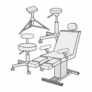 Medixwell Tabouret Hoes badstof "Mini" WIT