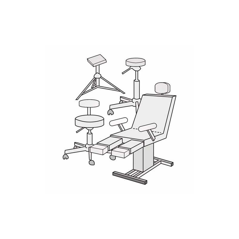 Medixwell Tabouret Hoes badstof "Mini" WIT