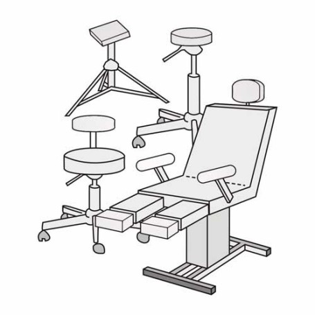 Medixwell Tabouret Hoes badstof "Mini" WIT