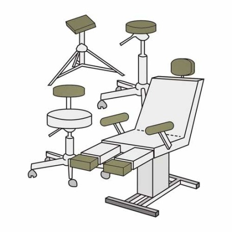 Medixwell Tabouret Hoes badstof "Mini" ZAND