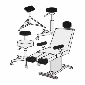 Medixwell Tabouret Hoes badstof "Mini" ZWART