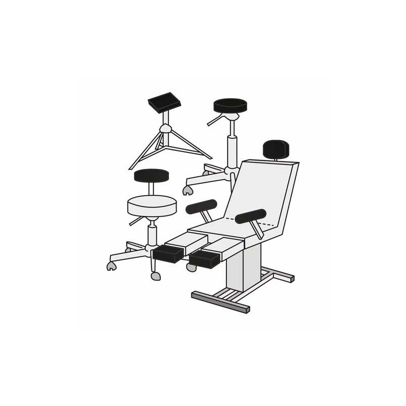 Medixwell Tabouret Hoes badstof "Mini" ZWART