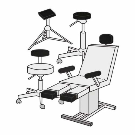 Medixwell Tabouret Hoes badstof "Mini" ZWART