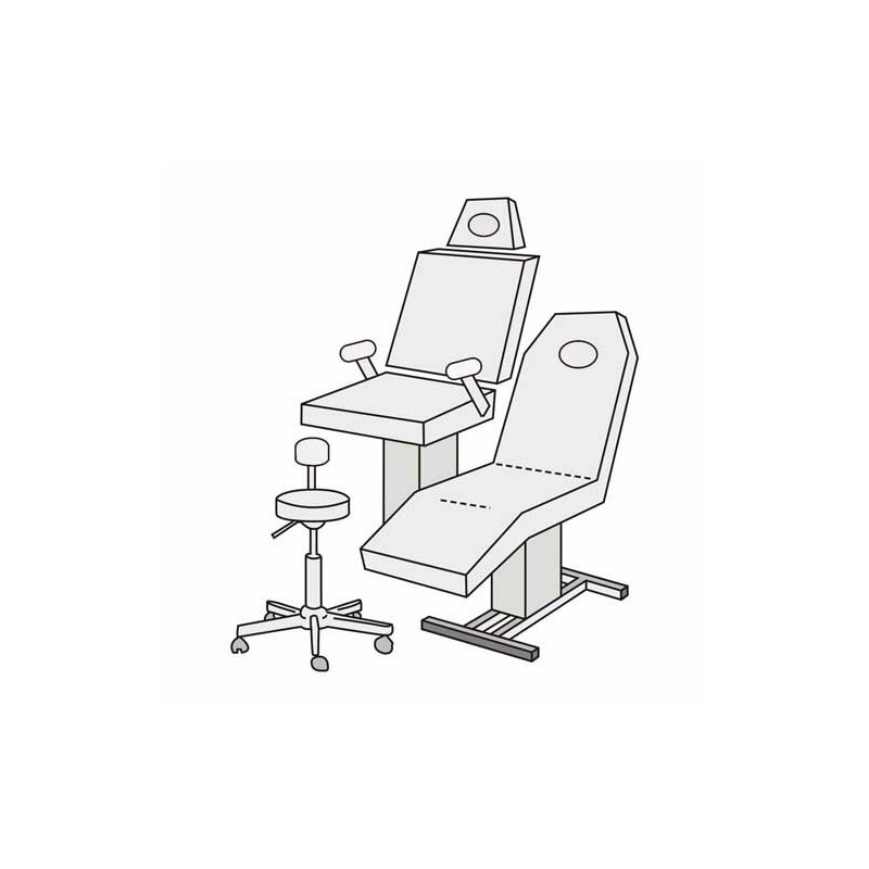 Medixwell Tabouret Hoes badstof "Micro" WIT