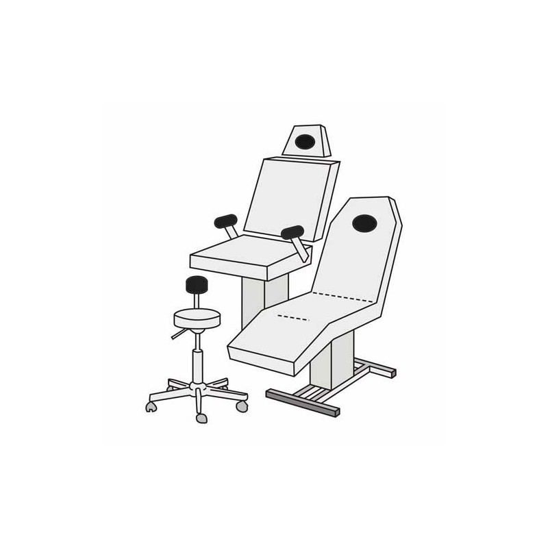 Medixwell Tabouret Hoes badstof "Micro" ZWART
