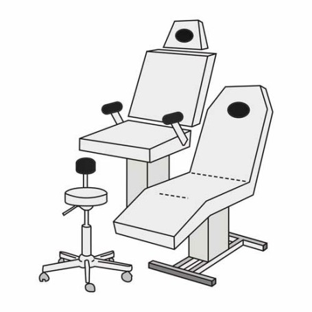 Medixwell Tabouret Hoes badstof "Micro" ZWART