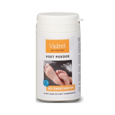 Vadret voetpoeder antitranspiratie 40gr