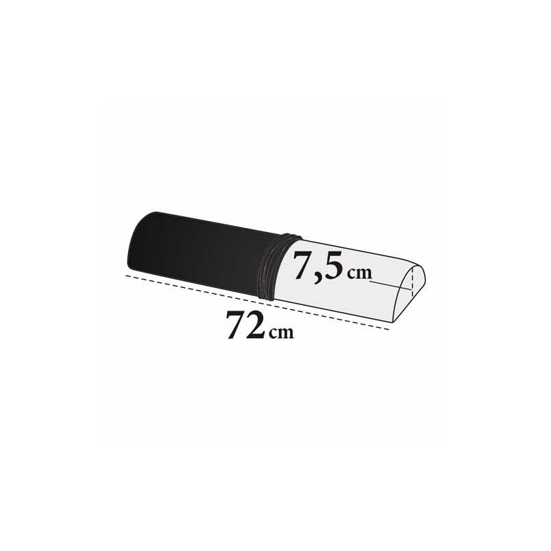 Medixwell Knierol Hoes Halfrond badstof "Maxi" ZWART