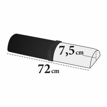 Medixwell Knierol Hoes Halfrond badstof "Maxi" ZWART