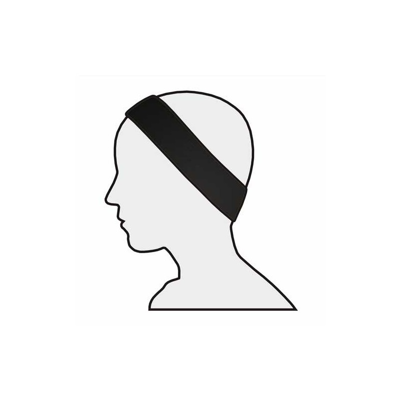 Medixwell Bandeau badstof "Standaard" 5st ZWART