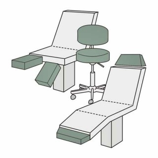 Medixwell Tabouret Hoes badstof "Maxi" GRIJS
