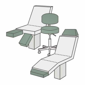 Medixwell Tabouret Hoes badstof "Maxi" GRIJS