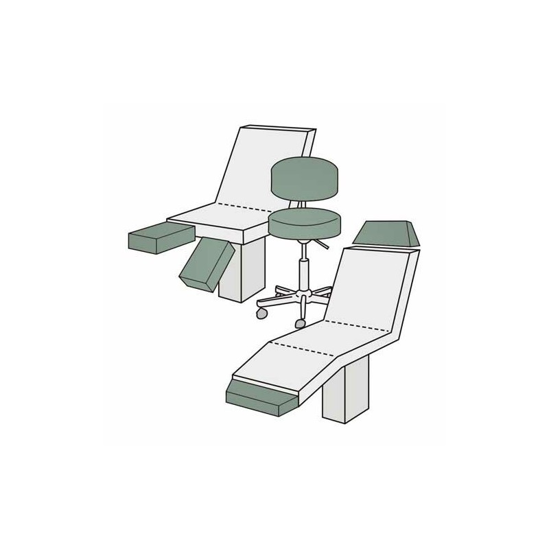 Medixwell Tabouret Hoes badstof "Maxi" GRIJS