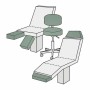 Medixwell Tabouret Hoes badstof "Maxi" GRIJS