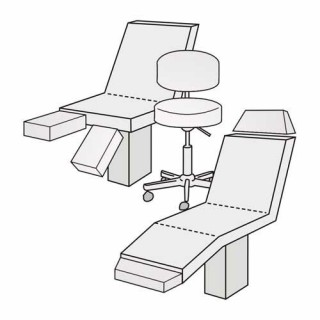 Medixwell Tabouret Hoes badstof "Maxi" WIT