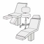 Medixwell Tabouret Hoes badstof "Maxi" WIT