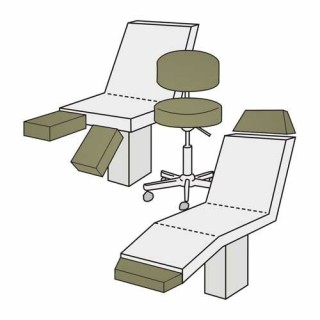 Medixwell Tabouret Hoes badstof "Maxi" ZAND