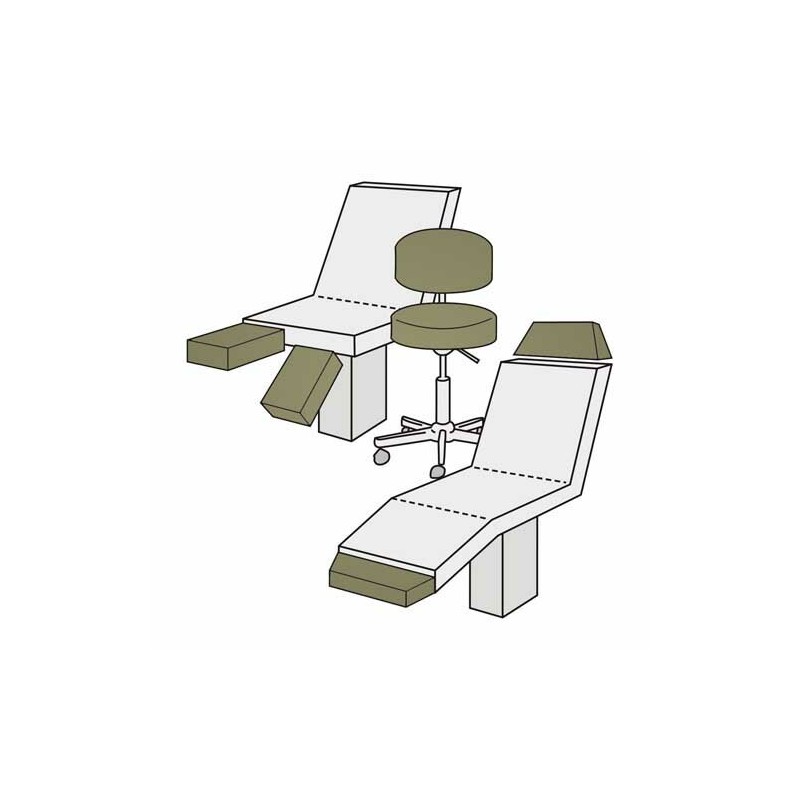 Medixwell Tabouret Hoes badstof "Maxi" ZAND