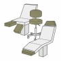 Medixwell Tabouret Hoes badstof "Maxi" ZAND