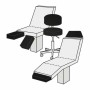 Medixwell Tabouret Hoes badstof "Maxi" ZWART